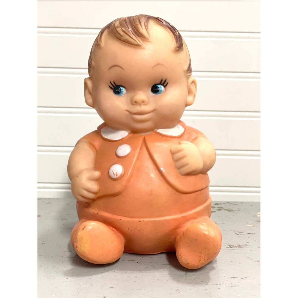 Vintage‎ rubber squeaky baby toy- 1968 Uneeda doll Co.- no longer squeaks